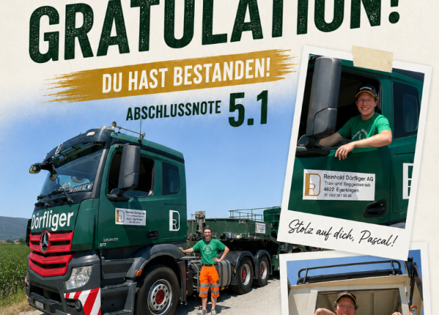 Herzlichen Glückwunsch zur Lehrabschlussprüfung!